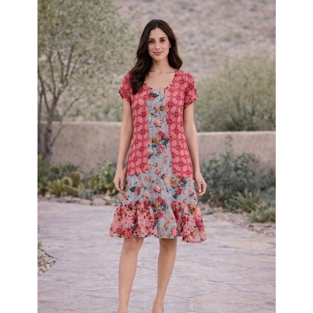 Sundance Floral Short Sleeve Dress